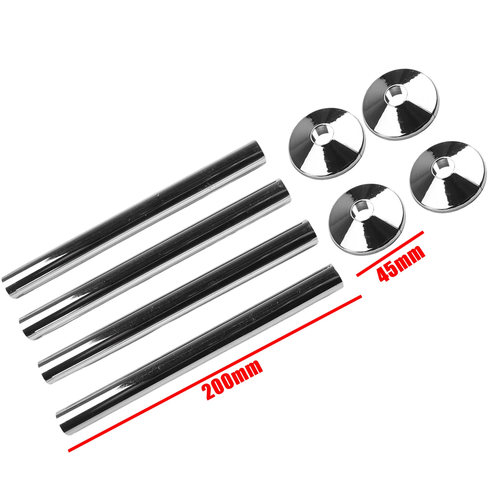 Pipes Radiator Pipe Covers Sleeve 15mm Collars Cut Fit Bathroom Chrome Home Improvement Plastic 8pcs faucet decorative cover faucet cover