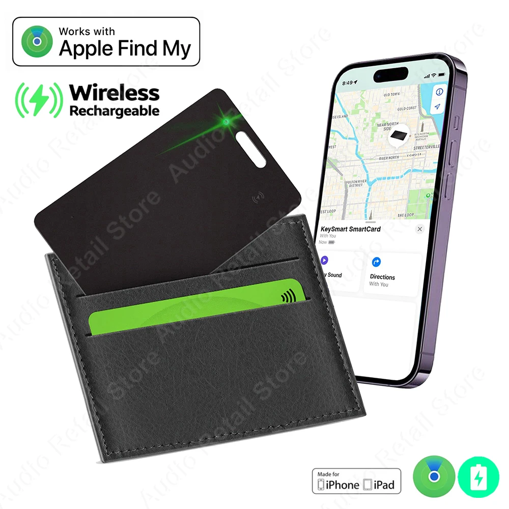 

Smart Ultra-thin Mini Wallet Track Card Location Tracking Device Wireless Charging Wallet Phone Finder Works with Apple Find My