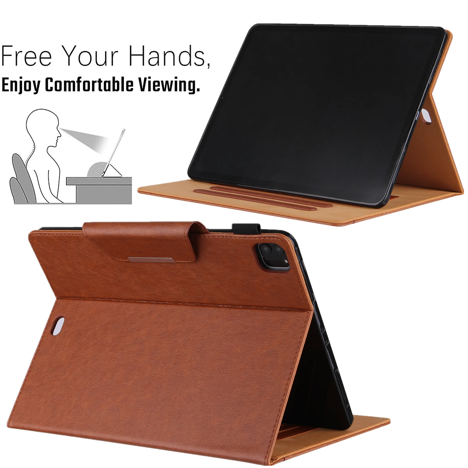 Elegant Leather Glitter Case with Card Slot Cover