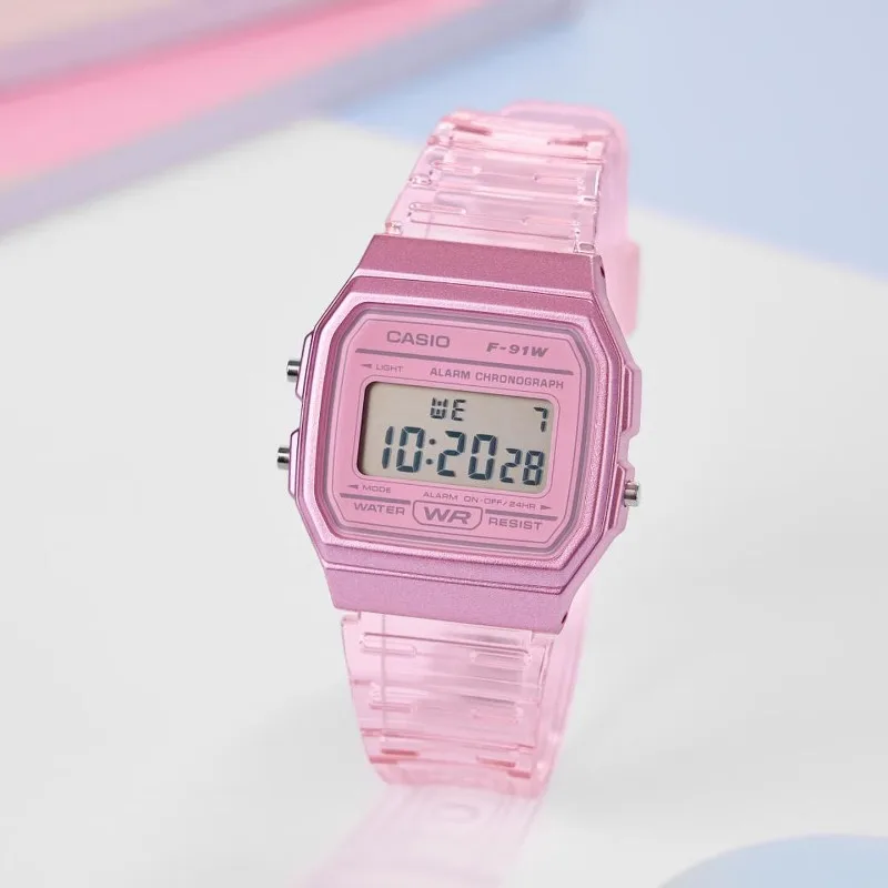 Casio F‑91W Series Retro Digital Watch LED Light Alarm Waterproof Quartz