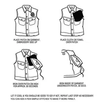 Shop Now: 46 Styles of Black and White Iron-On Patches for Clothes - Letter Appliques, Skulls, Stripes, Embroidery Stickers, Round Badges - Image 6