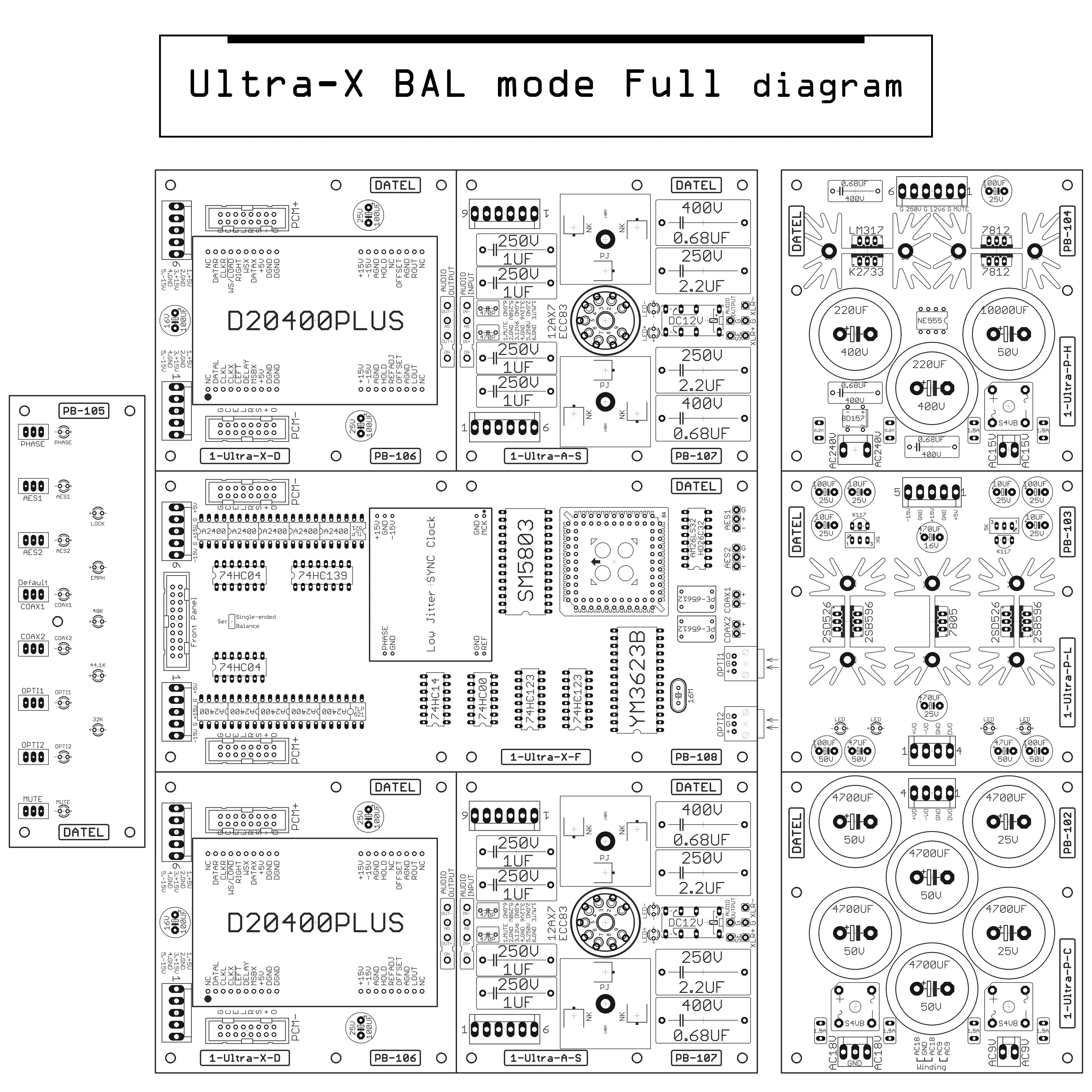 256FS 출력을 갖춘 Ultra-X 또는 YM3623B용으로 특별히 설계된 저지터 동기식 마스터 클록