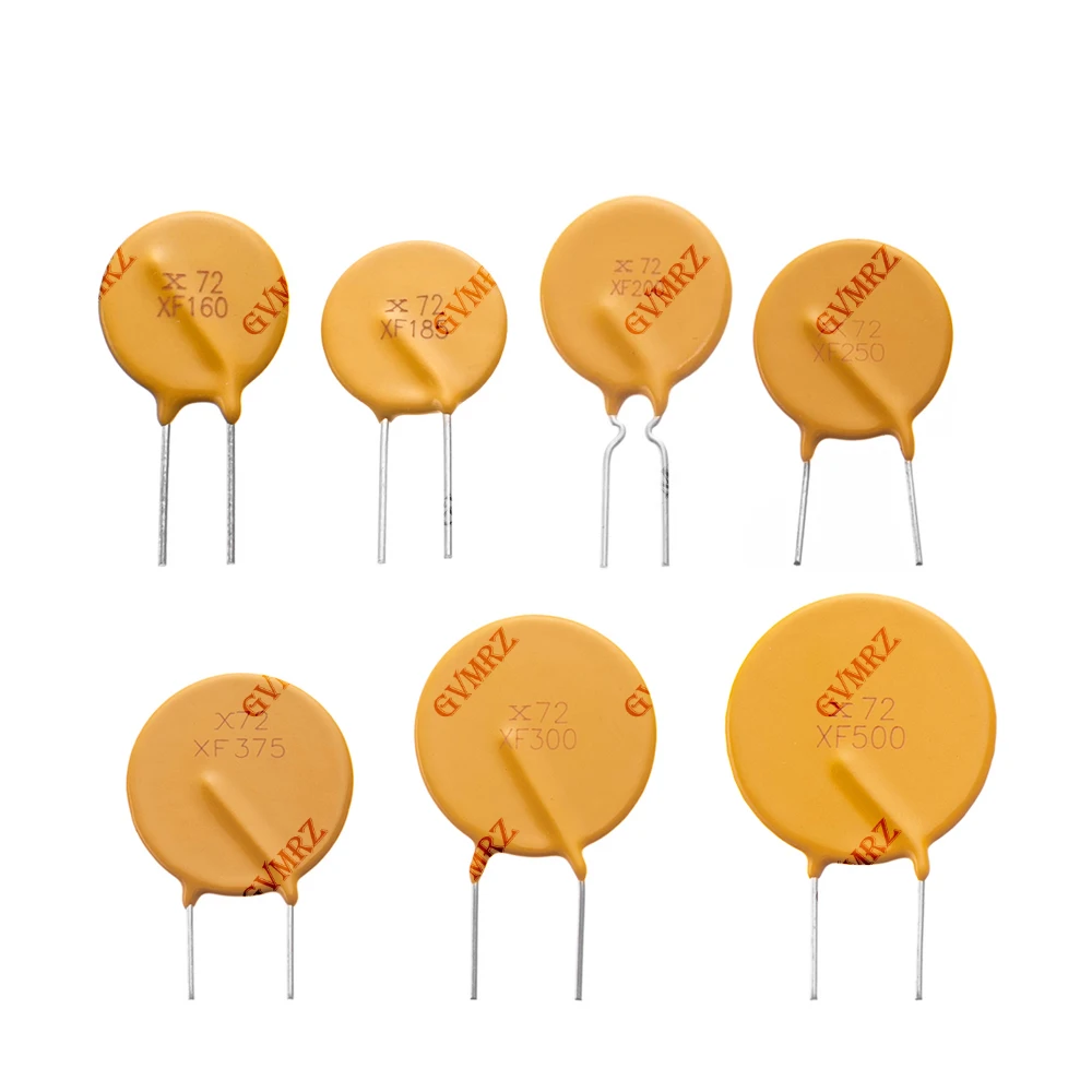 10-Pack Self-Recovery PPTC Fuses, 72V/60V, 0.05A-0.75A Range