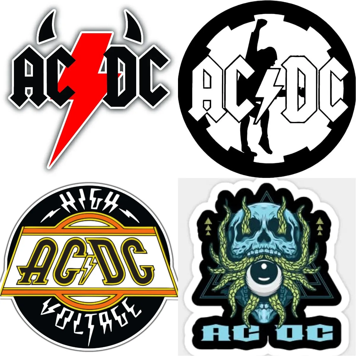 

AC DC HELL Music Group ленты-наклейки 3м, американский стиль, грузовик, автомобиль, кемпер, Переводные картинки, Мотоциклетные аксессуары для внедорожников