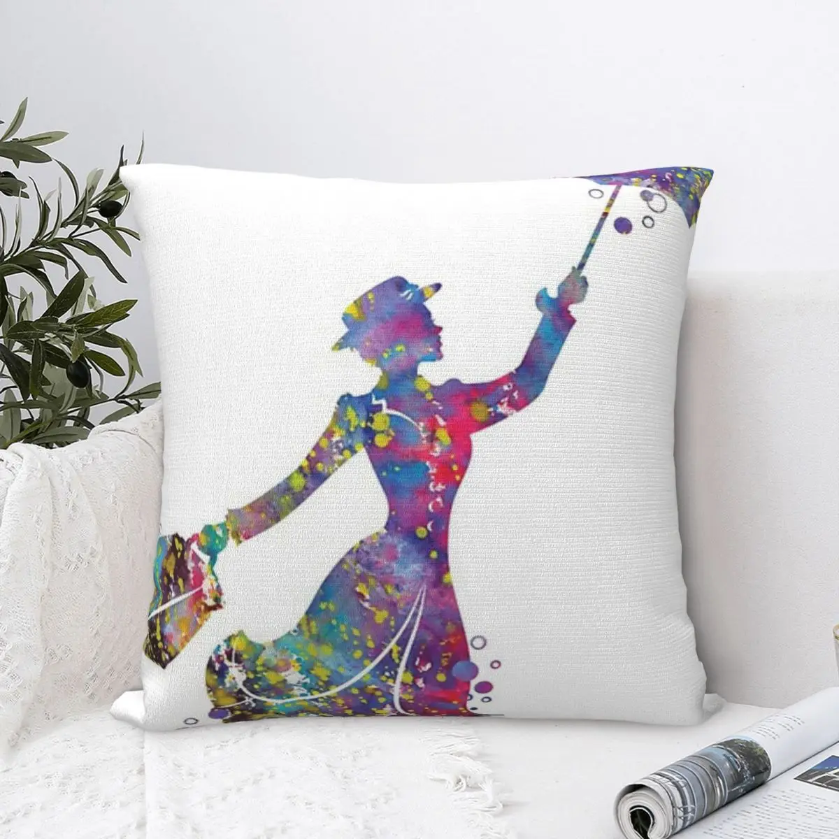 Mary Poppins Case Cover Kids For Sofa Anime Pillow Case Con Zip Pillow Printing Microfibers Trendy Anti-Ristretto Girl'S Heart Art