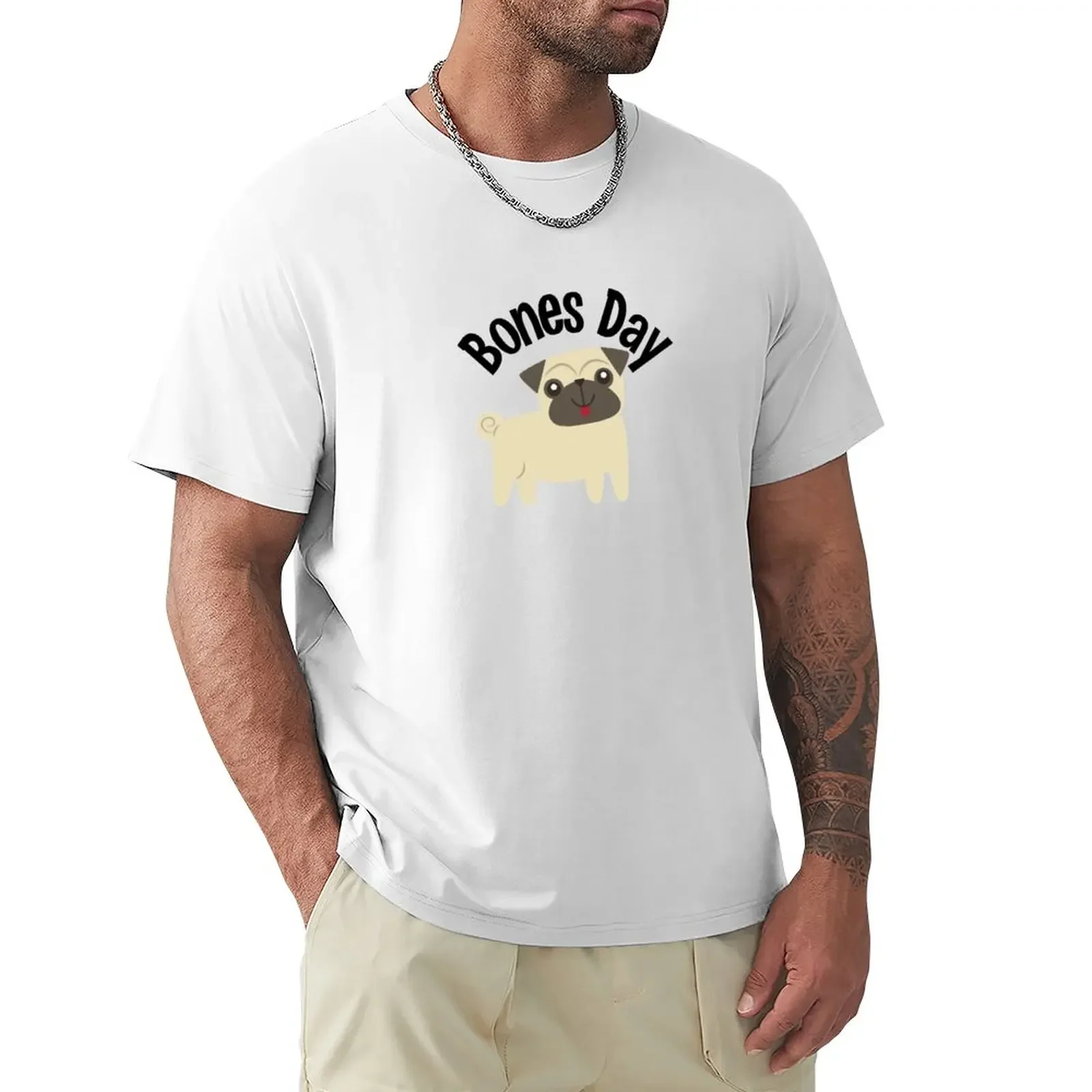

Bones Day T-Shirt tops blacks men t shirt oversizeds plus sizes Blouse vintage clothes mens t shirt