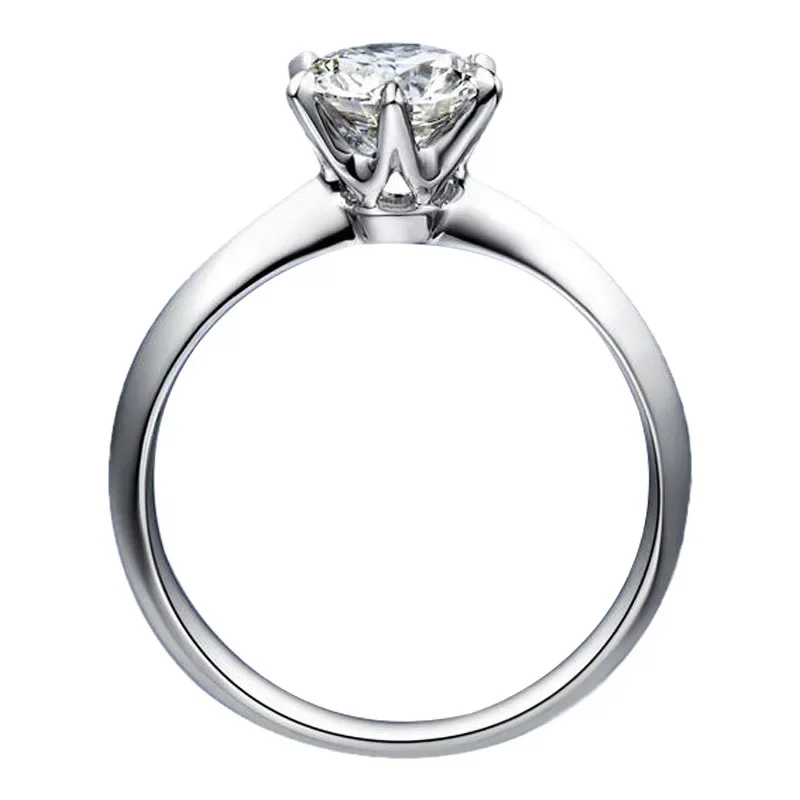 Luxury 925 Sterling Silver Moissanite Engagement Ring