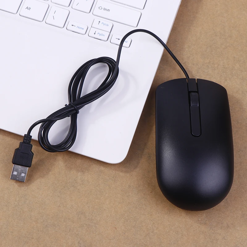 NEW FOR MS116 Optical Reliable Wired USB Mouse Scroll Wheel 2 Buttons Black Business Laptop Office