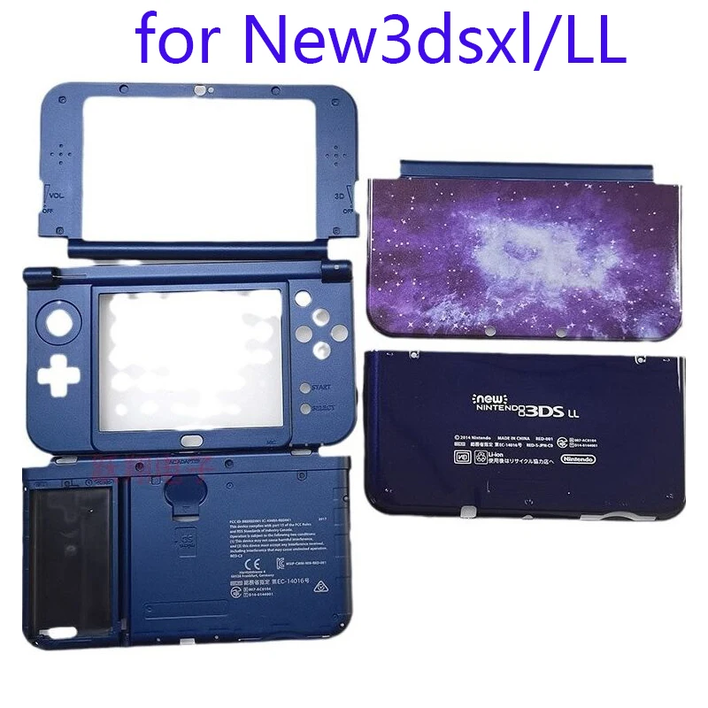 Para o novo 3ds ll/xl placa frontal meio habitação dobradiça parte inferior do meio caso escudo console parte superior inferior meio capa de bateria