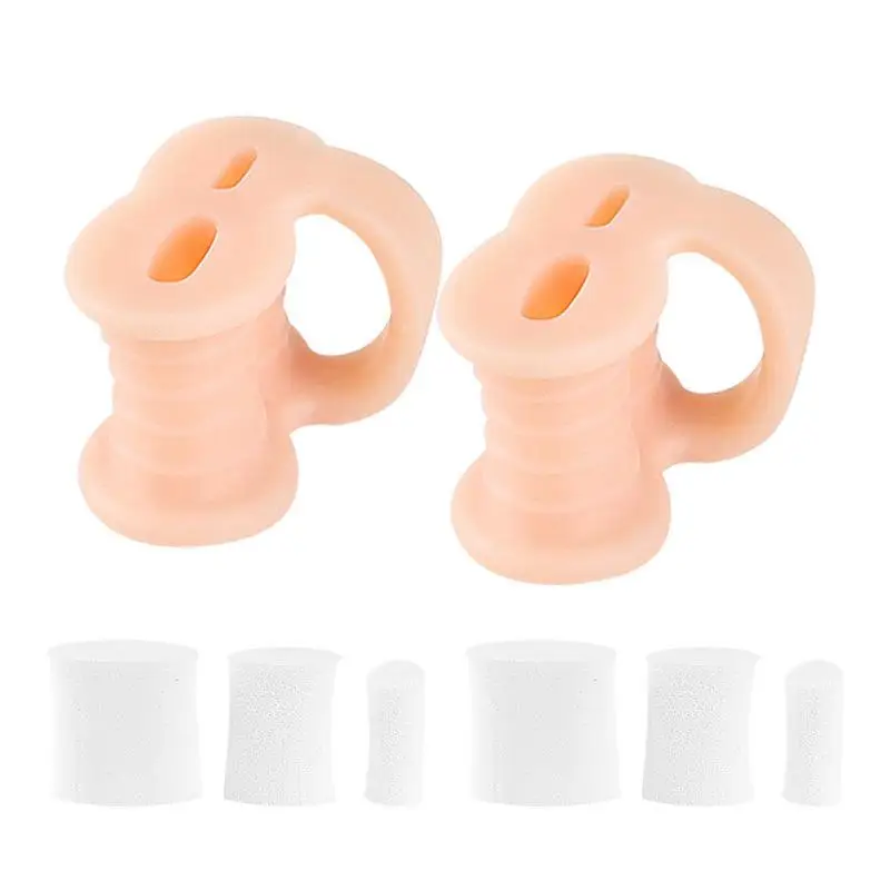 1ペアの足指セパレーター、外反母趾矯正ジェル、足指スペーサー、足指プロテクター、外反母趾の重なりやずれ出た足指による痛みを軽減