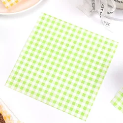 100pcs Oil - Proof Waxed Food Paper for Bread, Sandwiches, and Baking (Green)