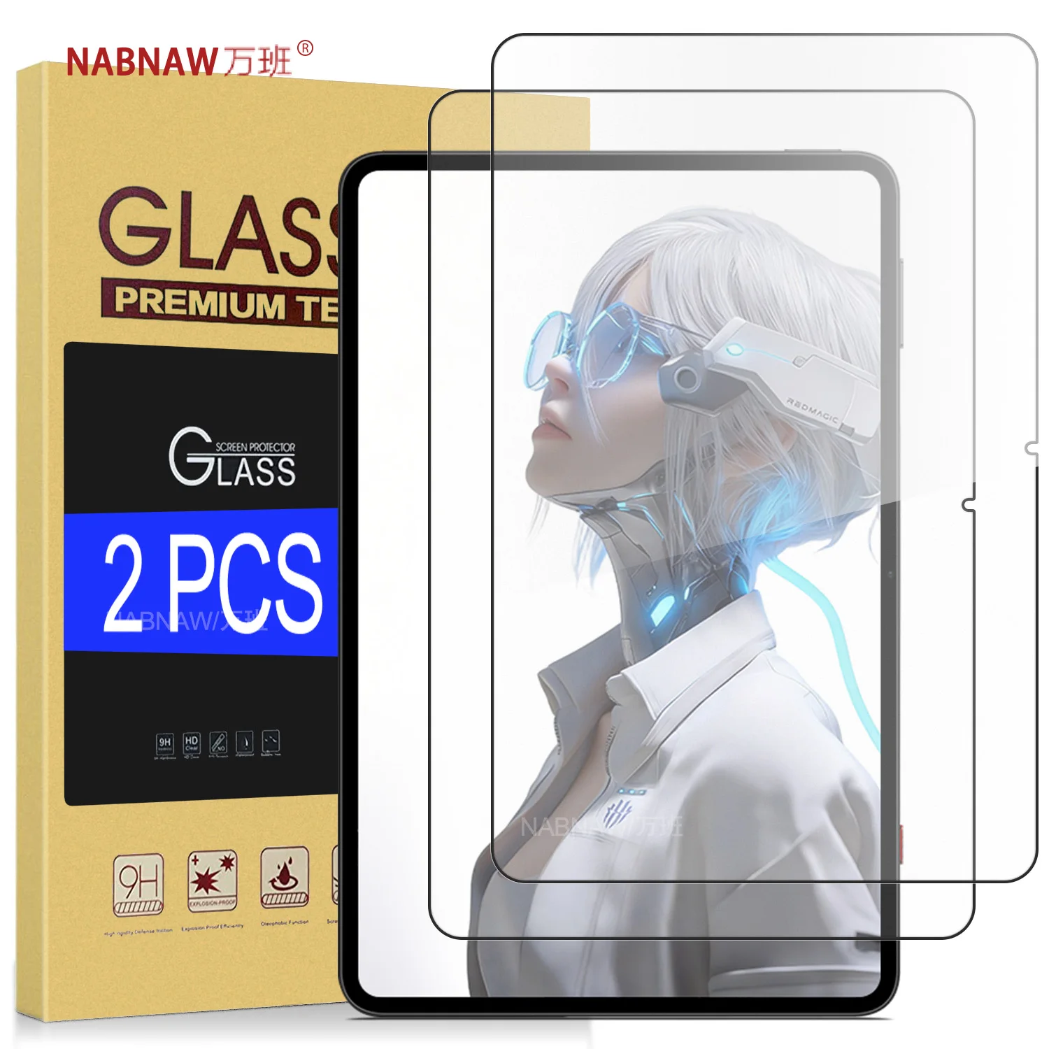 Premium Tempered Glass Screen Protector - 9H Scratch Proof, Oil-Coated, 2-Pack