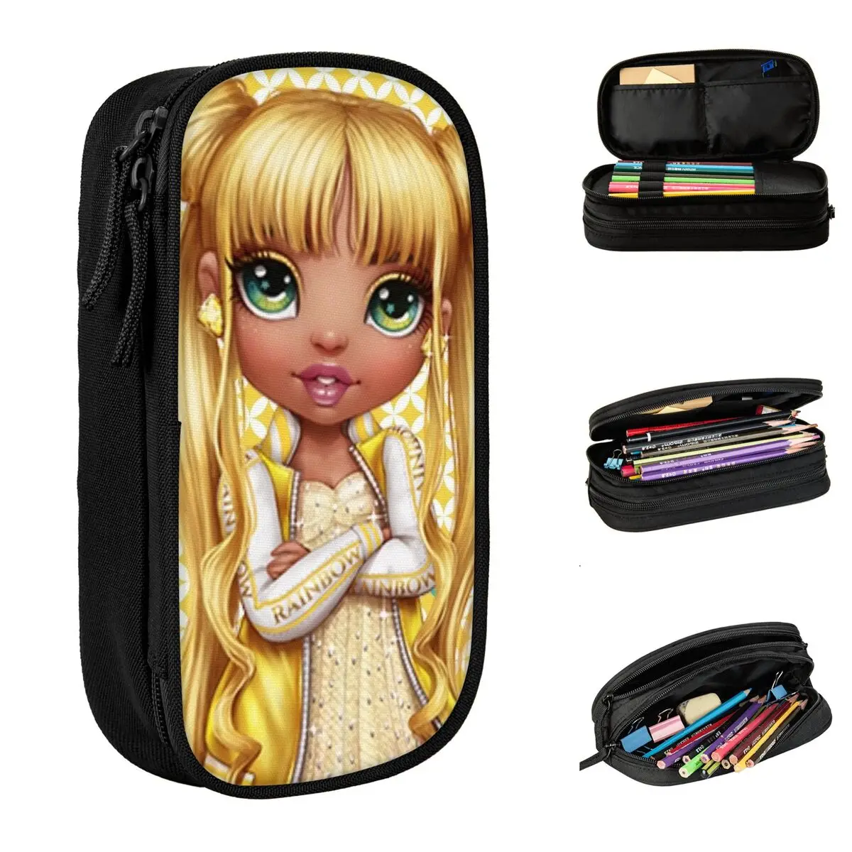 New Rainbow High Sunny Madison Pencilcases Pencilcases Pen Box Kids Large Storage Bags Studenti School Gift Stationery