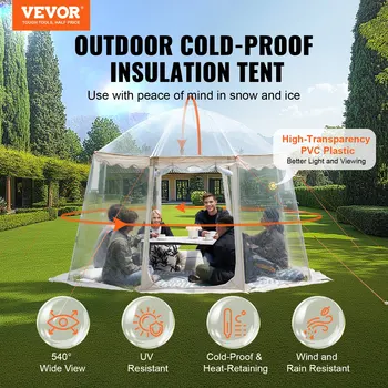 Sports Tent Instant Pop-Up Tent Shelter Weather Proof 4-8 People Clear 1