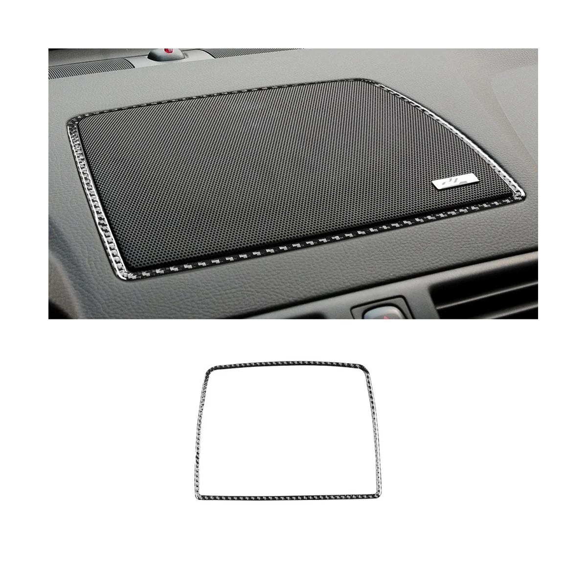 Center Dashboard Speaker Frame Panel Cover Trim Adesivo Decorativo In Fibra Di Carbonio Per Accessori Volvo Xc90 2003-2014