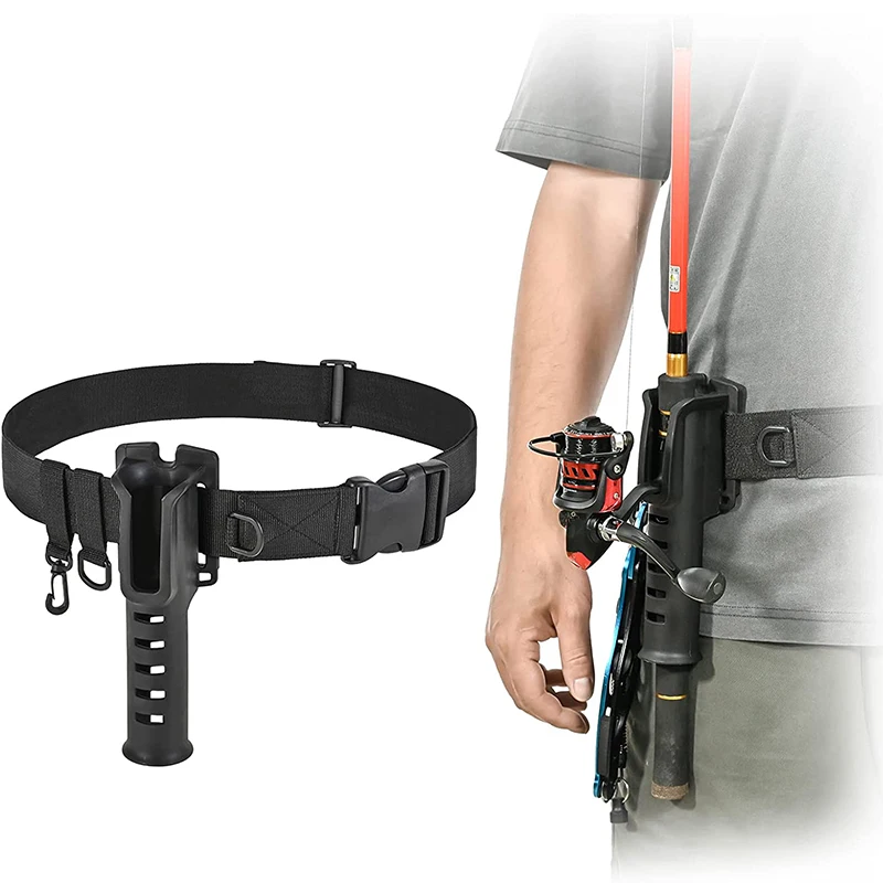 1pcAdjustableWaistFishingRodHolderPortableBeltRodHolder