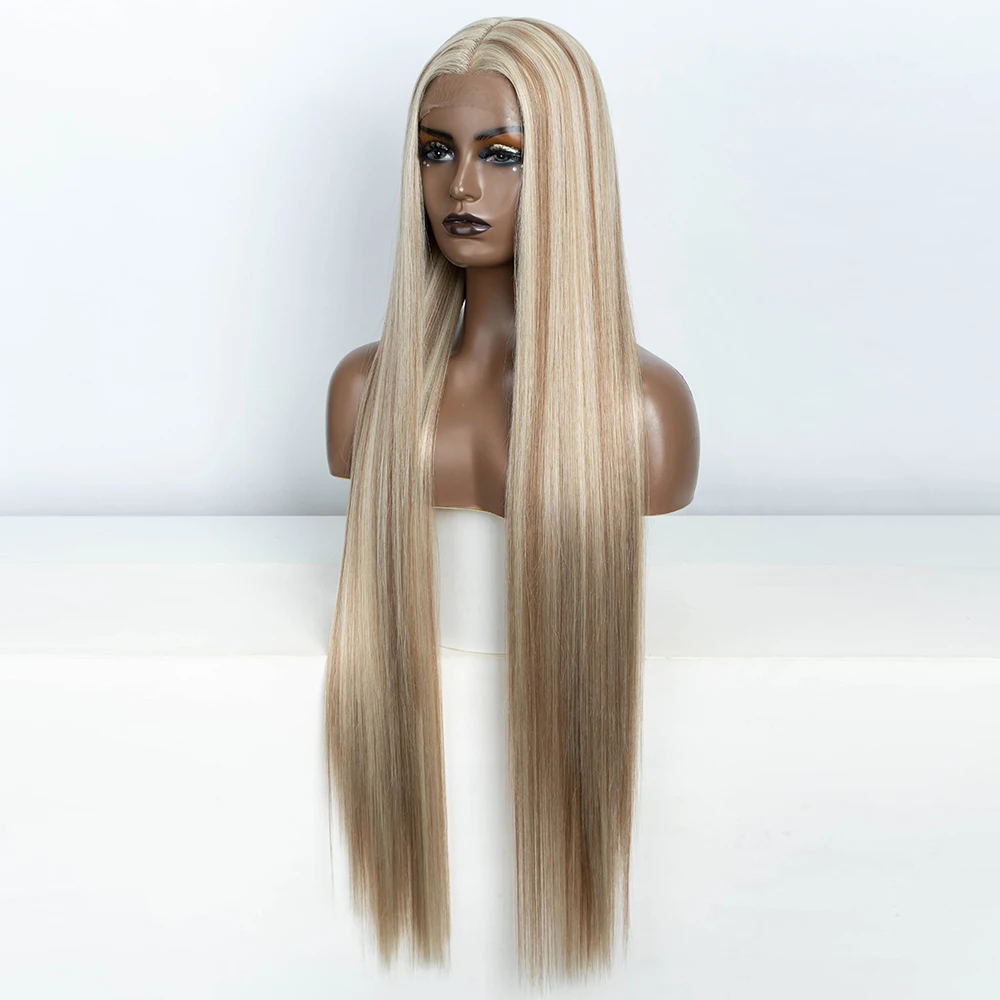 Lace Front Wig 38 Inch Long Straight for Cosplay