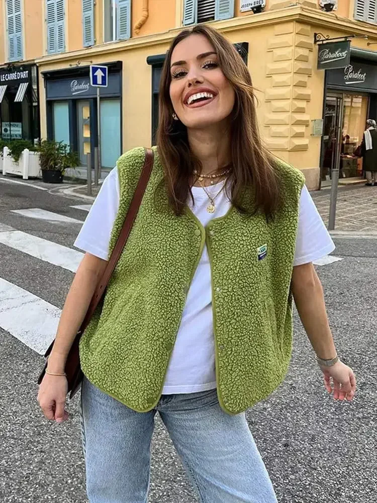 Lamb Vest Back View