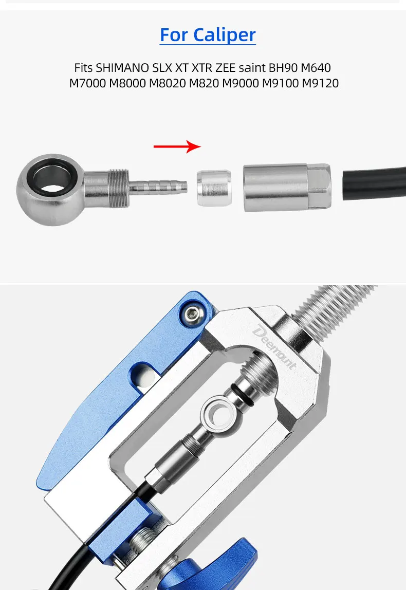 Fahrrad-Verbindungsbolzen aus Edelstahl für SHIMANO SLX XT XTR Saint BH90, gerader Banjo-Bremsschlauch, hydraulische Bremsbefestigung für Fahrräder – Detail 5
