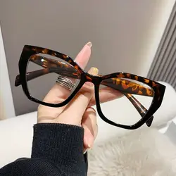 Chic Blue Light Blocking Fashion Eyeglasses (Leopard print)