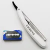 1set Men Straight Barber edge Razors Folding Shaving Knife Hair Removal Tools With 10pcs Blades 6
