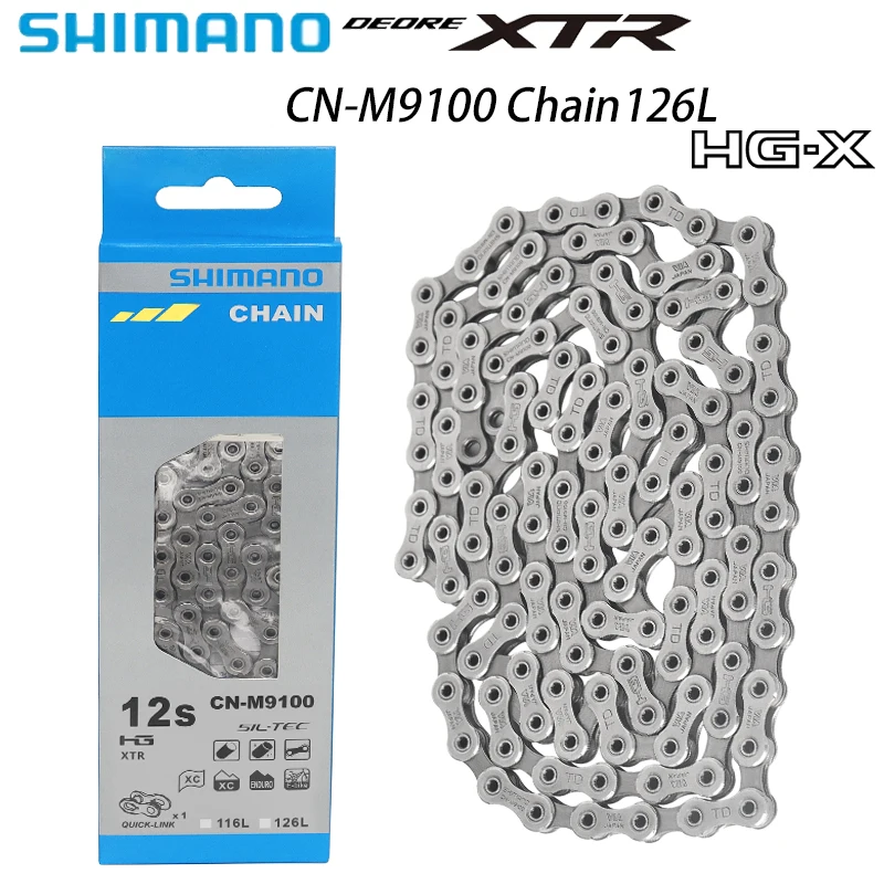 SHIMANO DEORE XTR 12s CN-M9100 XT Bicycle Chain 126L SIL-TEC QUICK-LINK