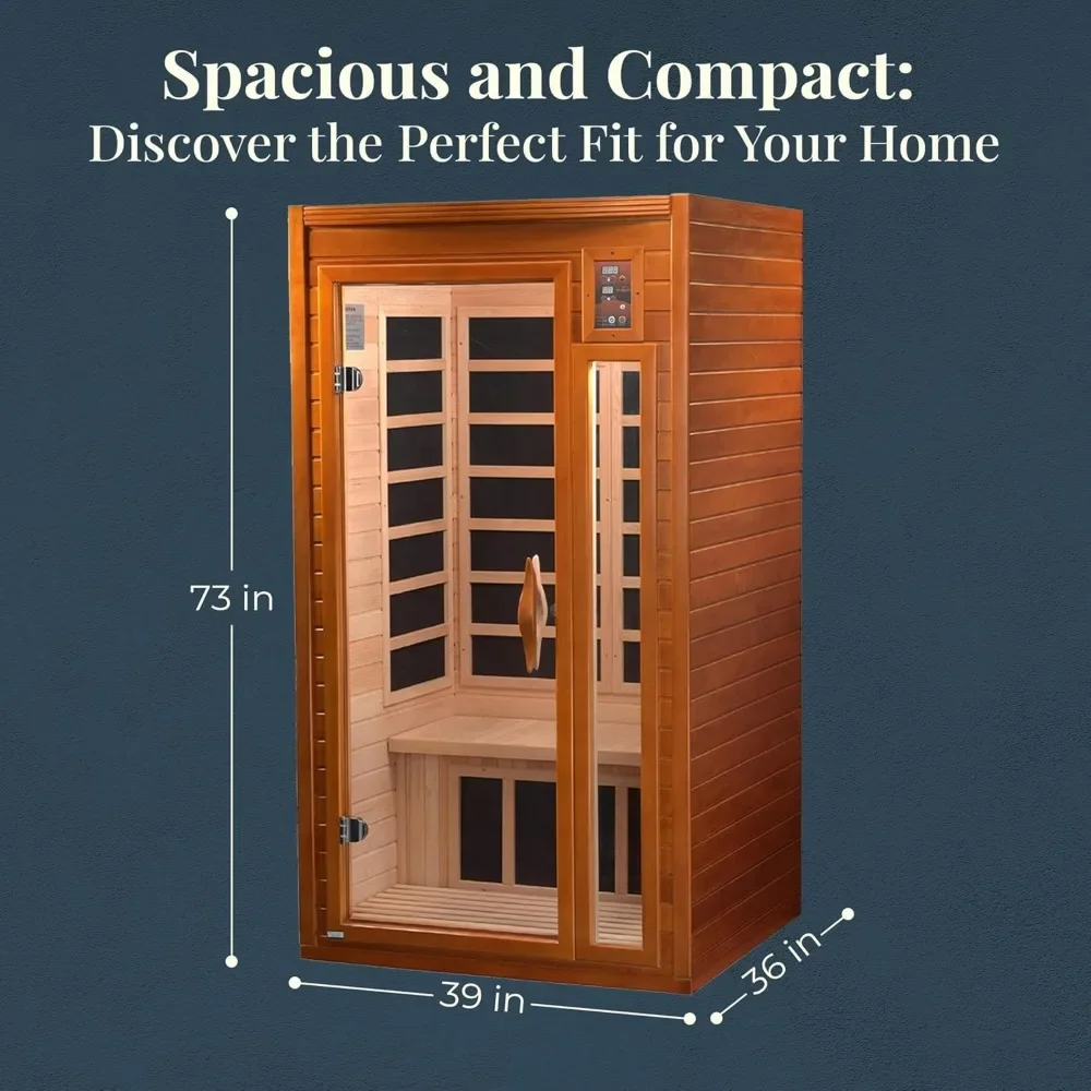 Saunas Home Sauna with Infrared & Chromotherapy for Up To 2 People, Relieve Your Jpoint and Muscle Pain Improving Sleep, Sauna 5