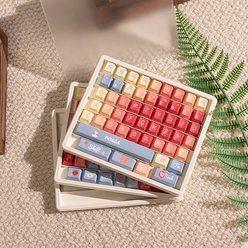 체리 GMK OEM 프로필 기계식 키보드 키 캡, 프로스트 뚜껑, 키 보관 가방, 케이스 박스, 3 레이어 키캡