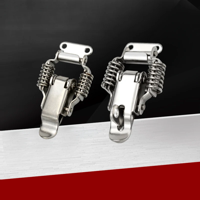Industrial Clasp Clasp Bag Accessories 304 Stainless Steel Double Spring Padlock Wooden Small Size Factory Pin
