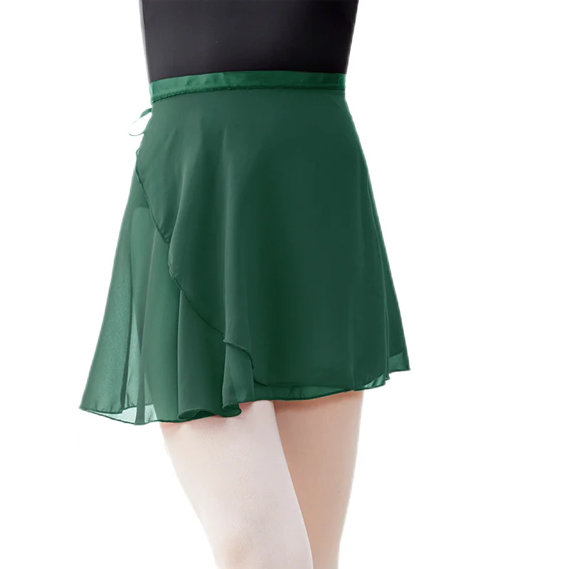 Falda Cruzada De Gasa Para Ballet O Danza - Ajustable Con Lazo, Longitud 60 Cm, Tela Chiffon