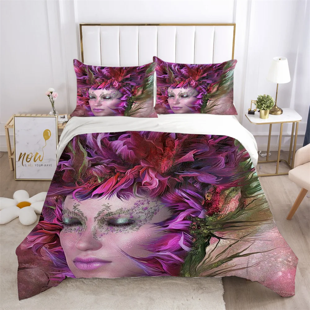 

Luxury Comforter Cover Home Bedspread 3D Flowers Bedding Set Duvet Cover