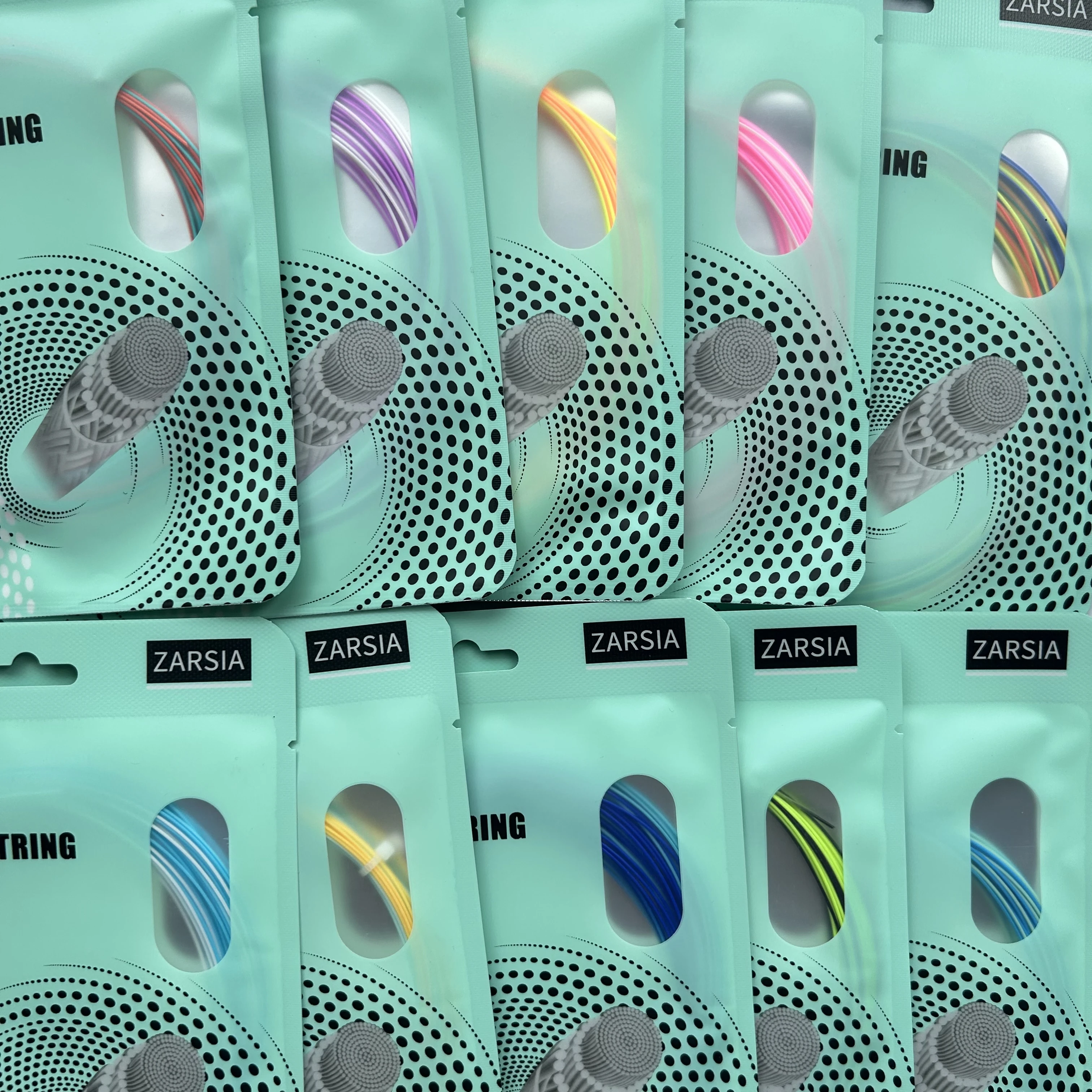 TOPO PA-2055 훈련 배드민턴 스트링, 내구성이 뛰어난 배드민턴 라켓 스트링, 0.70mm 10M 5개