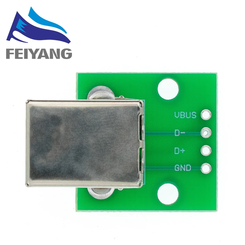 DollaTek 10 Pezzi Adattatore Da USB A DIP | Convertitore USB 2.0 Tipo B Maschio A Femmina 5 Pin Passo 2.54mm | Modulo Per Alimentazione E Dati