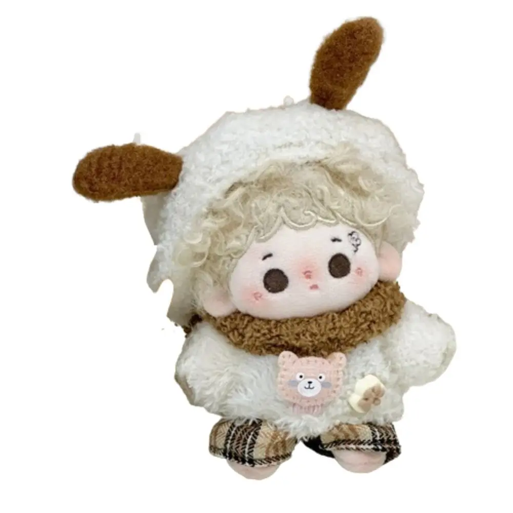 Puppy Bear Hat 10cm Cotton Doll Clothes Stuffed Doll Pant T-shirt Suit Doll Costume Suit Outfit Clothing Wearable