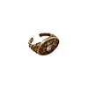 European And American Retro Zircon Oval Saturn Open Ring Fashion All-match  Female Jewelry 4