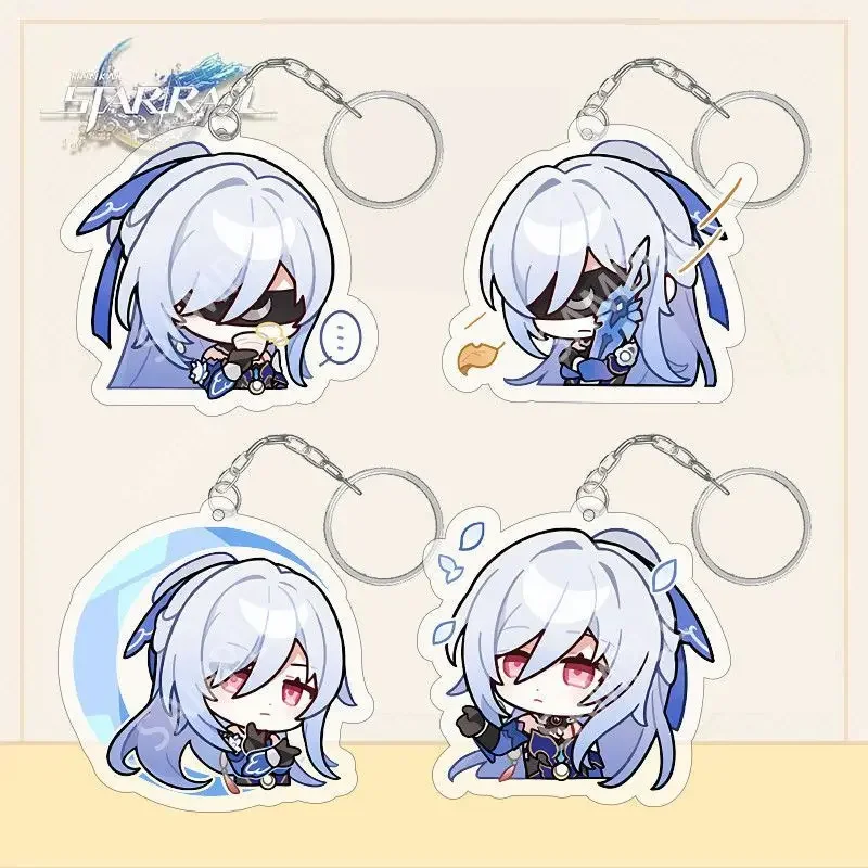Jingliu Anime Portachiavi Honkai Star Rail Man Q Edition Portachiavi Donne Creative Portachiavi Carino Coppie Di Alta Qualità Ciondolo Brelok