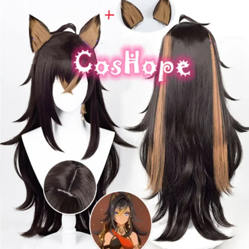 

Dehya Cosplay Wig 80cm Long Brown Wig Cosplay Anime Cosplay Wigs Heat Resistant Synthetic Wigs