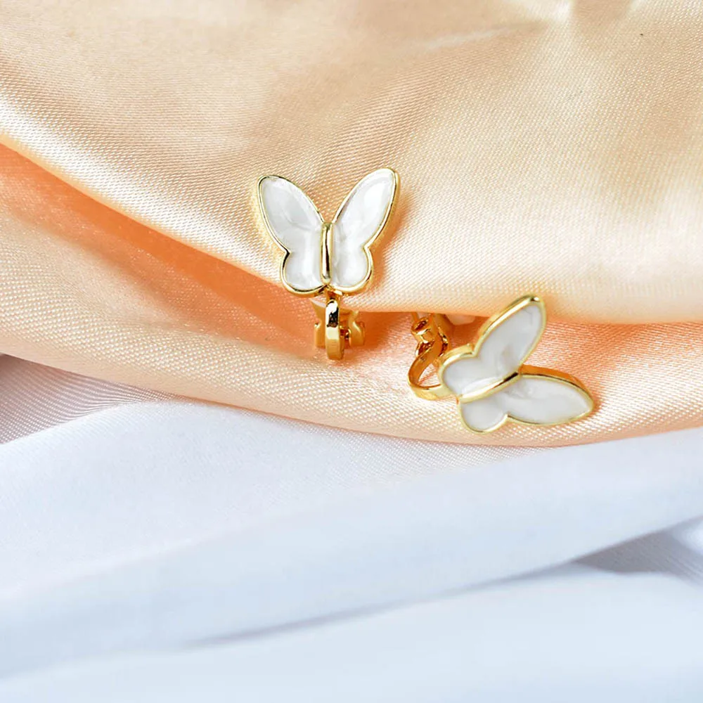 Ear clip earrings Butterfly clip on earrings without piercing for party gift