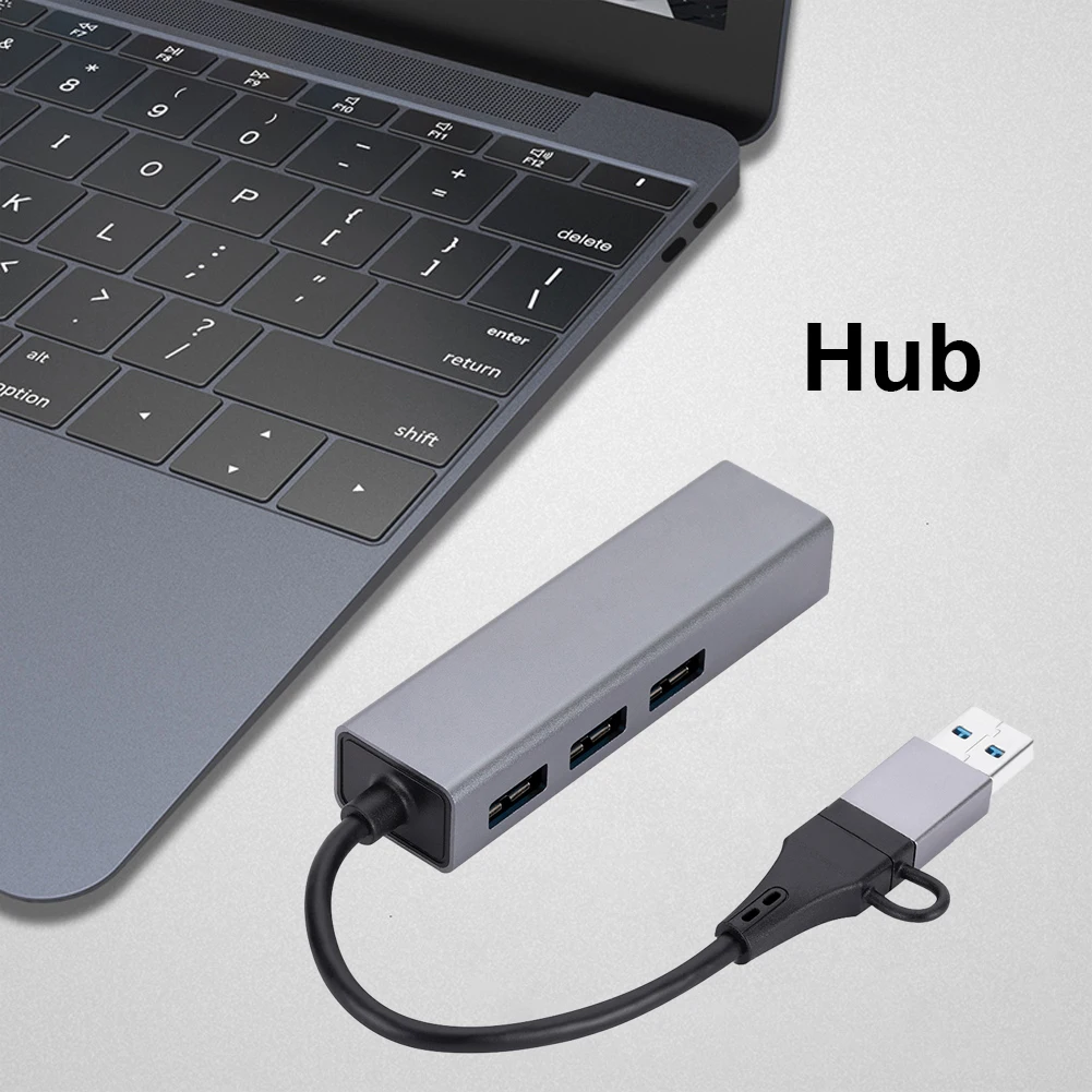 Usb 3.0 Hub Adapter Support 10/100/1000mbps Network Access For Keyboard