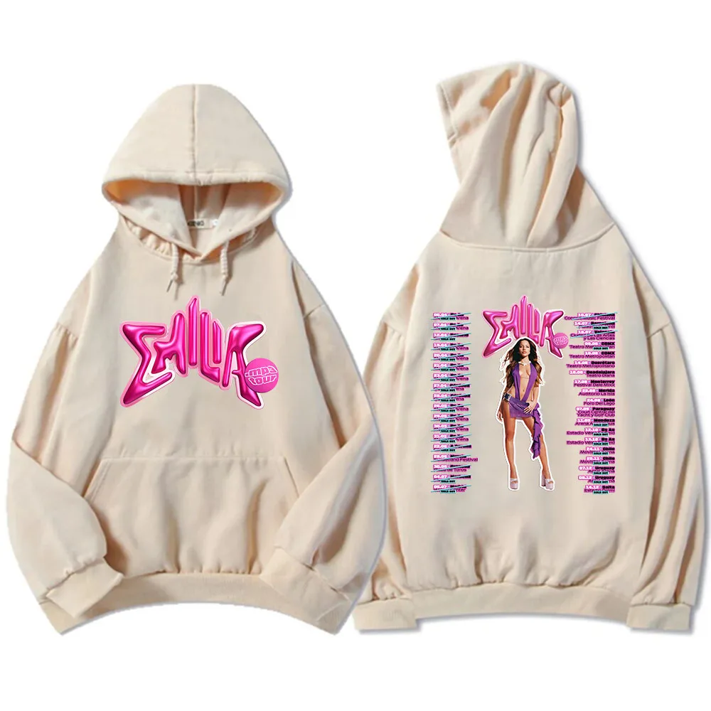Emilia Mernes MP3 Hoodies Winter Long Sleeve Hooded Pullovers Men Clothes Fleece Pocket Singer Graphic Sweatshirts Print Hoody 5