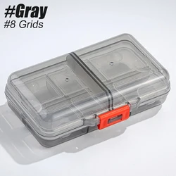 Compact Travel Pill Organizer with Airtight Compartments (Gray - 8 - Grids)