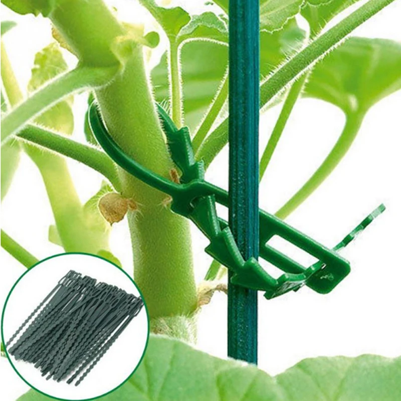 Plant Cable Ties 50pcs for Garden Tree Climbing Support plant fastening clips