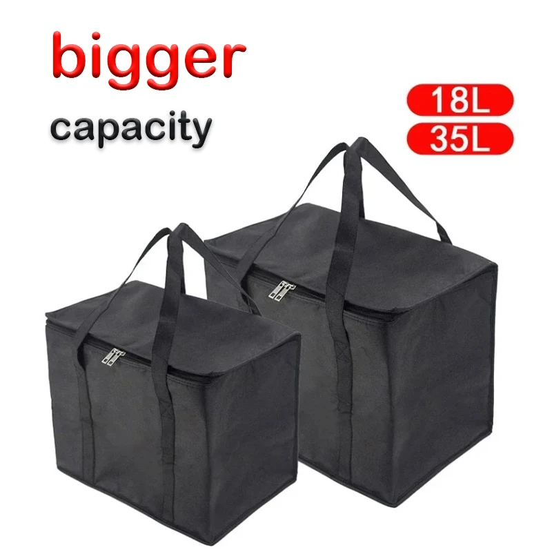 1 Pc Portable Insulated Cooler Outdoor Camping Travelling Bbq Catering Materials Zipper Bag Picnic Folding Insulated Bag