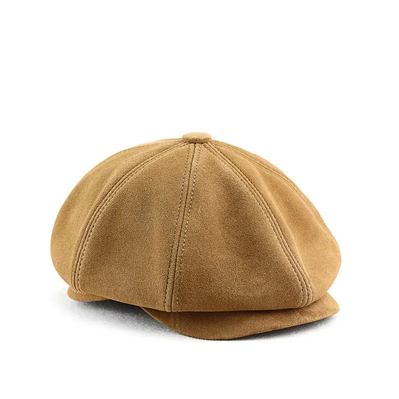 Cap Leather Men Women Golf Gatsby Style Newsboy Flat Waterproof