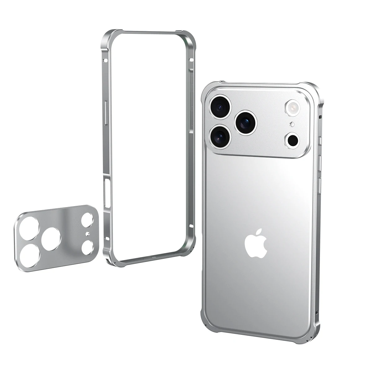 Premium Aluminium Frame Metal Bumper Case with Alloy Lens Protector - High-Quality Phone Cover