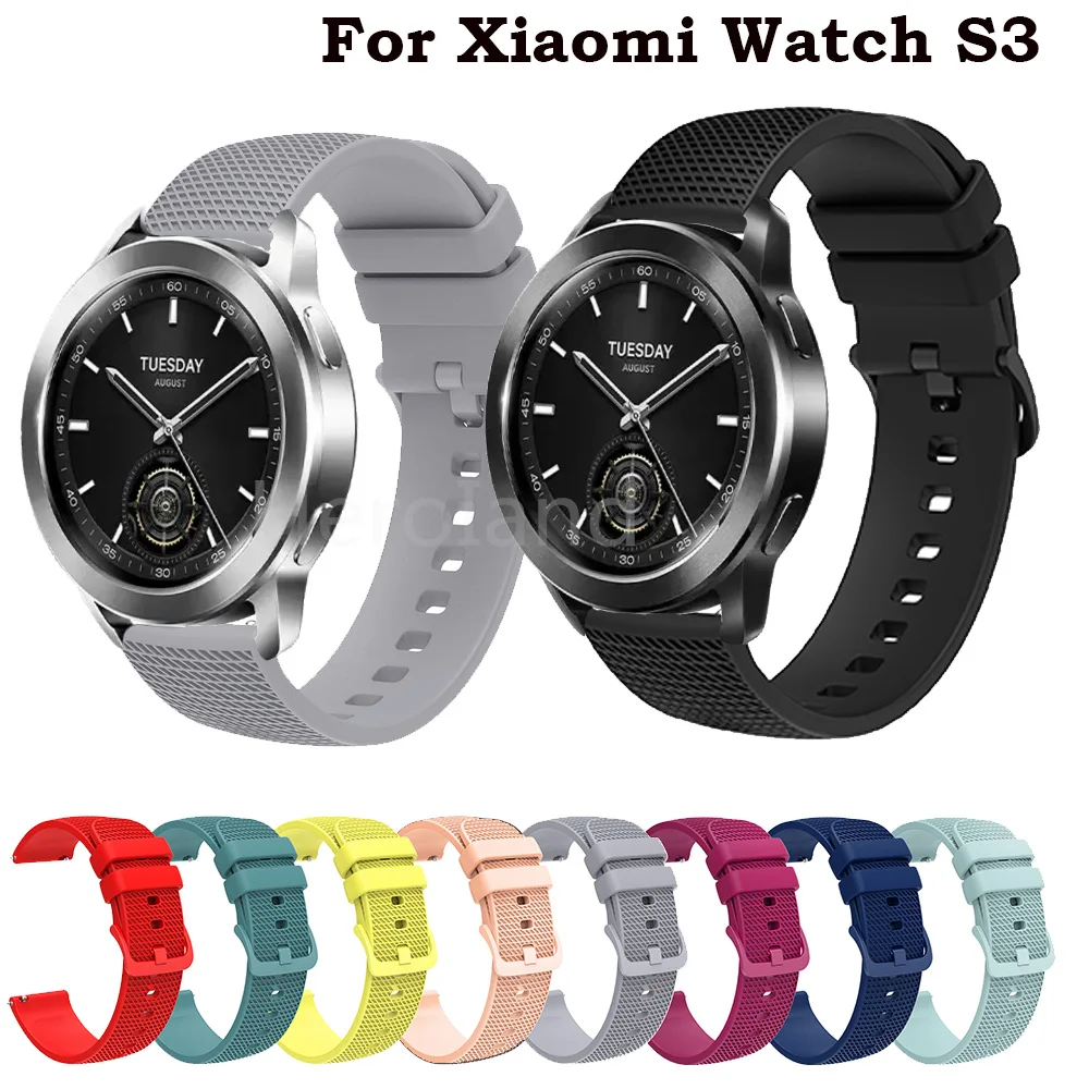 

WatchStrap Band For Xiaomi Watch S3 /Mi Watch S1 Active Strap Bracelet Silicone Wristband for Garmin Vivoactive 5 3 Watch Band