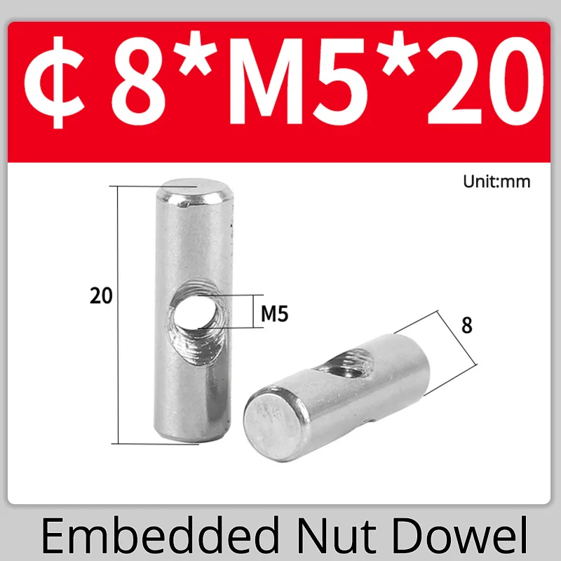 Hammer Slotted Dowel Hole Insert Nut Barrel Nut M6 M8 - China Furniture