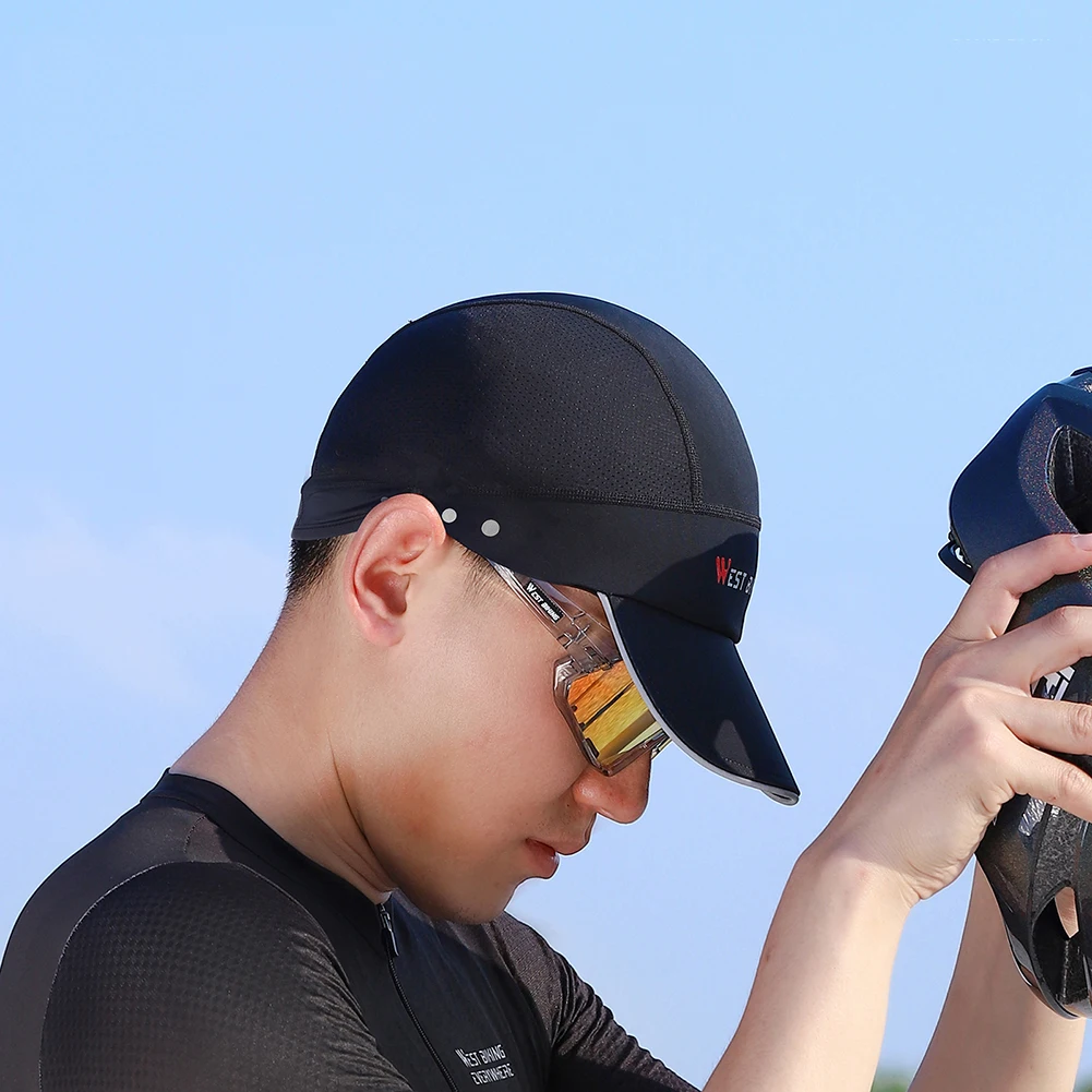 Summer Cycling Hat Sun Protection Bike Hat Helmet Liner Sweat Wicking Under Helmet Sunproof Hat for Outdoor Sports 2