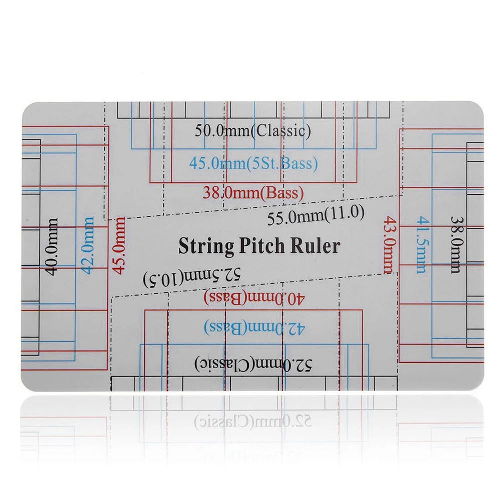 Bass Measuring Ruler Double-sided Guitar String Height Measurement Tool Luthier Tools Musical Instrument Accessories