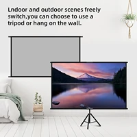 VEIDADZ Projector Screen With Stand Metal Grey Anti-Light 60 84 100 120 inch For Home Theater Outdoor Bracket Projection Screen - Image 4